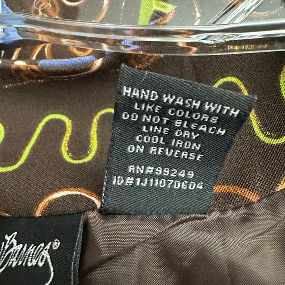 Maggie Barnes Womens Size 1X Boho Festival Ethnic Print Swing Jacket Artsy - Picture 4 of 7